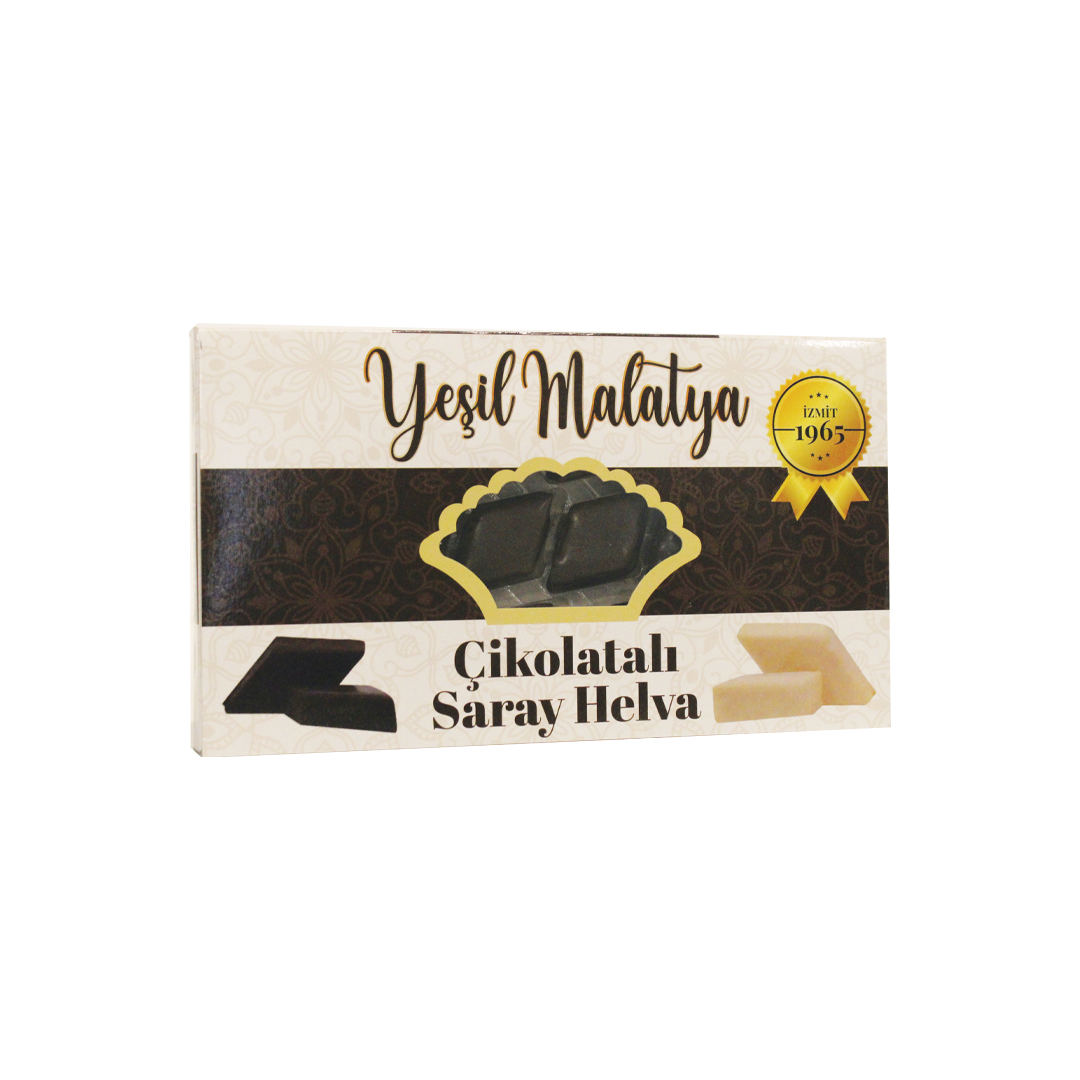 Yeşil Malatya Çikolatalı Saray Helvası İzmit Pişmaniye 200 Gram 20 Adet