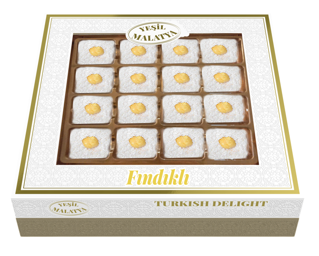 Yeşil Malatya Safran Fındık Lokum 350 Gram 12 Adet