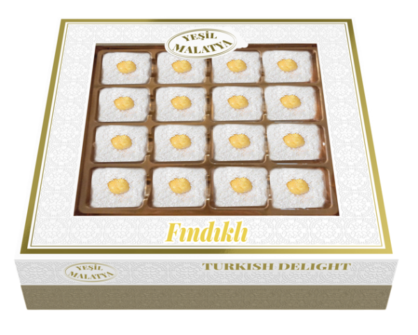 Yeşil Malatya Safran Fındık Lokum 350 Gram 12 Adet