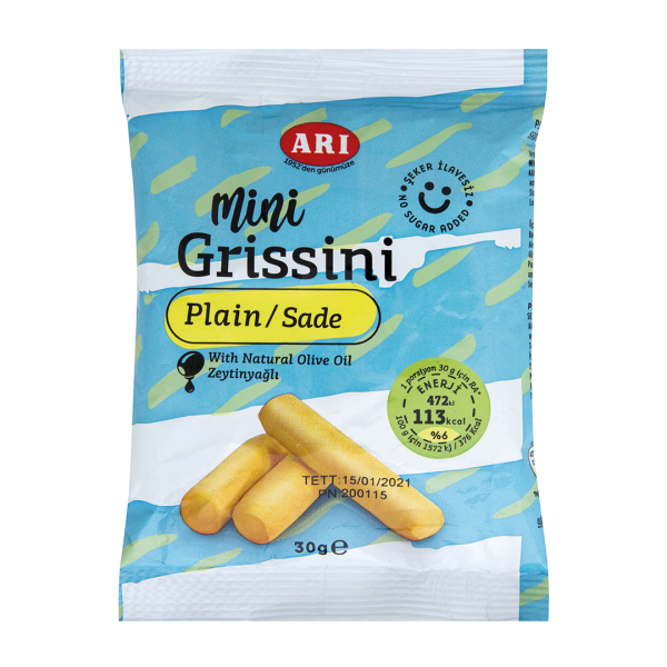 Arı Grissini Mini Sade 30 Gram 20 Adet