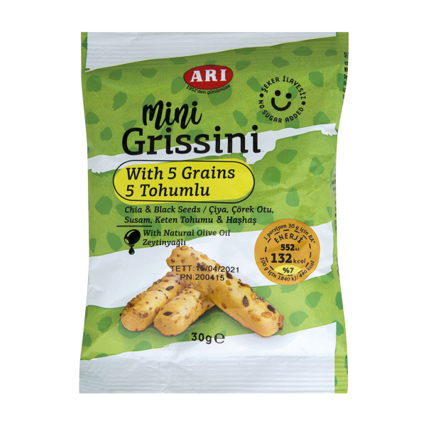 Arı Grissini Mini 5 Tohumlu 30 Gram 20 Adet