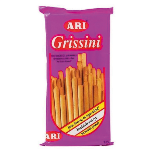 Arı Grissini Tuzsuz Çavdarlı 100 Gram 12 Adet